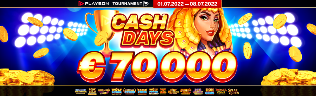 Playson July CashDays 70k tournament